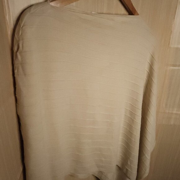 Liz Claiborne Womens Plus New Cream Sweater Knit Poncho 1X - Picture 3 of 5